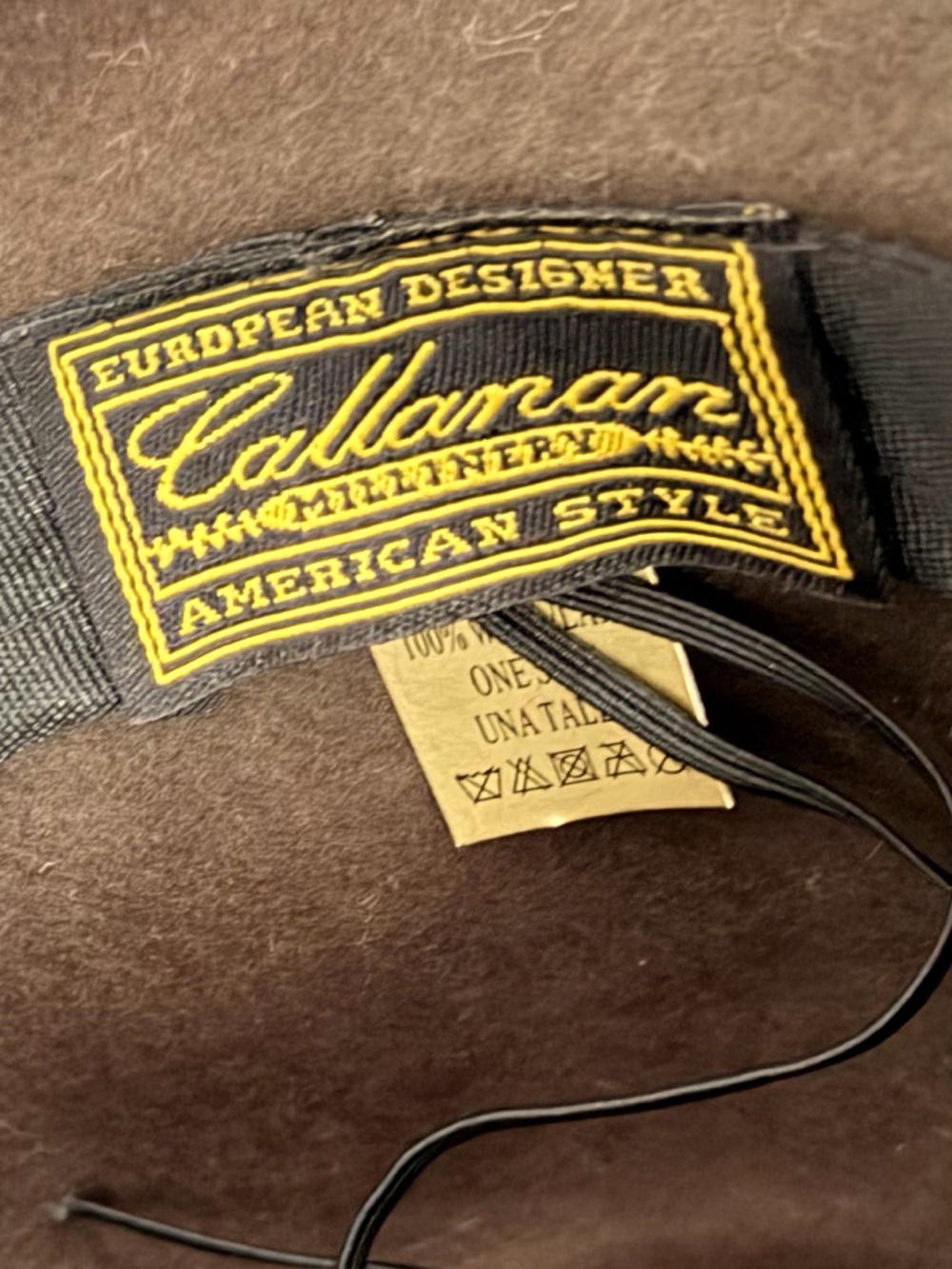 Wide-Brim Wool Felt Hat with Zipper Accent - Dark Brown - Picture 5 of 5
